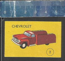 CHEVROLET PICKUP (CLASSIC CARS VOITURES AUTOS VETERAN OLDTIMERS) MATCHBOX LABEL MADE FINLAND - Zündholzschachteletiketten