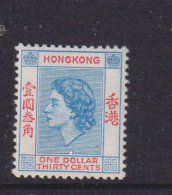 HONG KONG  -  1954-60 Elizabeth II $1.30 Hinged Mint - Nuovi