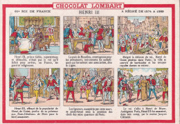 CHROMO(CHOCOLAT LOMBART) HENRI 3 - Lombart