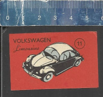 VW VOLKSWAGEN LIMOUSINE (COCCINELLE KEVER) (CLASSIC CARS VOITURES AUTOS VETERAN OLDTIMERS) MATCHBOX LABEL MADE FINLAND - Zündholzschachteletiketten