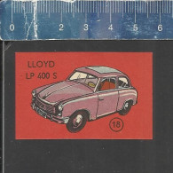 LLOYD LP 400 S (CLASSIC CARS VOITURES AUTOS VETERAN OLDTIMERS) MATCHBOX LABEL MADE FINLAND - Zündholzschachteletiketten