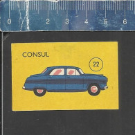 CONSUL (CLASSIC CARS VOITURES AUTOS VETERAN OLDTIMERS) MATCHBOX LABEL MADE FINLAND - Zündholzschachteletiketten