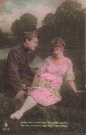 COUPLE - Laisse Moi Contempler Ton Sourire Qui Me Promet Ce Que Mon Cœur Désire - Colorisé - Carte Postale Ancienne - Paare