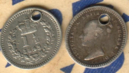 UK GREAT BRITAIN 1&1/2 PENCE WREATH CROWN FRONT QV HEAD BACK  1843 AG SILVER F READ DESCRIPTION CAREFULLY !!! - Otros & Sin Clasificación