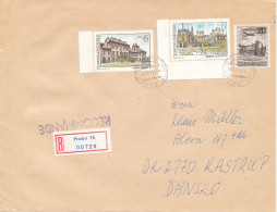 Czechoslovakia Registered Cover Sent To Denmark 9-11-1992 Big Size Cover - Storia Postale