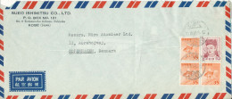 Japan Air Mail Cover Sent To Denmark 11-3-1961 - Airmail