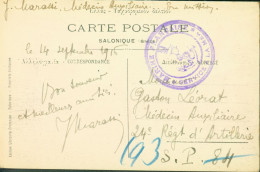 CPA Salonique Marché Turc Manuscrit J Marassi Médecin Auxiliaire En Mission (Armée D'Orient) 14 9 16 Cachet Marine - 1. Weltkrieg 1914-1918