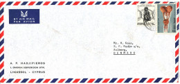 Cyprus Greece Air Mail Cover Sent To Denmark With EUROPA CEPT 1976 Stamp - Briefe U. Dokumente