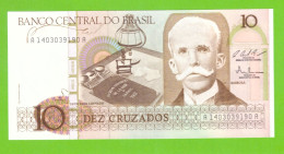 BRAZIL 10 CRUZADOS ND 1987 P-209b UNC - Brésil