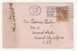 Philippines Letter Cover Posed 1938 To USA B231120 - Filippine