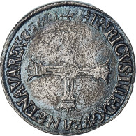 France, Henri IV, 1/4 Ecu, 160[?], Saint-Lô, TB+, Argent, Gadoury:596 - 1589-1610 Henri IV Le Vert-Galant