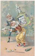 2 Chromo PARFUM Gellé Frères Cirque Acrobats  Pierrots Clowns Calendrier 1896 - Kleinformat : 1901-20