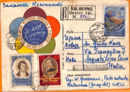 99514 - RUSSIA - Postal History - REGISTERED COVER To ITALY  1957 - Cartas & Documentos