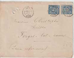 France Lettre 1883 De Laon Pour Forges (76) - 1877-1920: Semi Modern Period