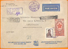 99515 - RUSSIA - Postal History - REGISTERED COVER To ITALY  1954 - Cartas & Documentos