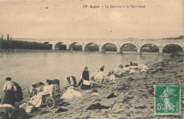 Agen * La Garonne Et Le Pont Canal * Lavoir Laveuses Lavandières - Agen