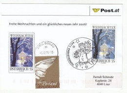 Austria Christkindl 2005 Special Postmark And Sticker On Card B231120 - Briefe U. Dokumente