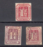 Allemagne Hambourg 1866 Yvert 23 * Et 22 * Neufs Avec Charniere, Et 23 Oblitere - Hambourg