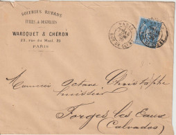 France Lettre 1879 De Paris Rue De Cléry Pour Forges (76) - 1877-1920: Semi Modern Period