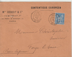 France Lettre 1879 De Paris R. De Cléry Pour Forges (76) - 1877-1920: Période Semi Moderne