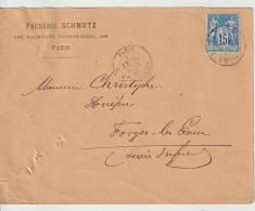 France Lettre 1882 De Paris R. D'Enghien Pour Forges (76) - 1877-1920: Semi Modern Period