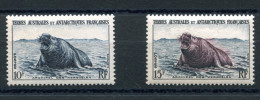 RC 26381 TAAF COTE 20,50€  N°6 / 7 FAUNE ELEPHANT DE MER NEUF ** MNH TB - Unused Stamps