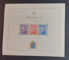 King Christian X- Jubilee MNH Michel Nr BL1 - Nuovi