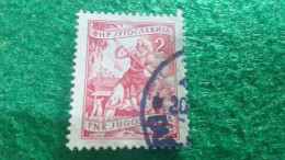 YOGUSLAVYA-    1950-1960   2  DİN.    USED - Usati