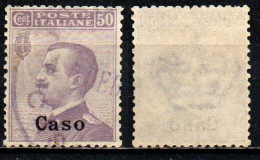 COLONIE ITALIANE - CASO - 1912 - VITTORIO EMANUELE III - 50 C. - MICHETTI - USATO - Ägäis (Caso)