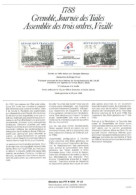 FRANCE : 1988 - SPECIAL CARD SHEET OF 1788 GRENOBLE DAYTIME OF TUILES. - Otros & Sin Clasificación