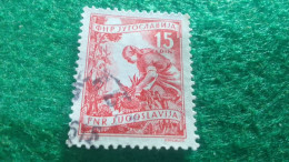 YOGUSLAVYA-    1950-1960  15  DİN.    USED - Usati