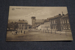 Thuillies , Coin De La Place Et L'église, Belle Ancienne Carte Postale,pour Collection - Thuin