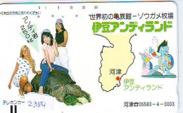 Télécarte Japon * FRONTBAR 110-9873 * TURTLE (2384) PHONECARD JAPAN * TORTUE * TELEFONKARTE * SCHILDKRÖTE * SCHILDPAD - Schildkröten