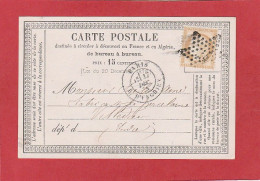 Carte Postale - Paris Rue D'Enghien Sur Cérès N°55 15C Vers Villedieu 1874 - Voorloper Kaarten