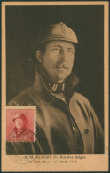 Carte-maximum (CM) - Royauté S.M. Le Roi Albert Ier "Roi Casqué" çàd N°168 - 1905-1934