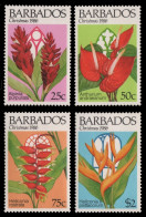 Barbados 1986 - Mi-Nr. 666-669 ** - MNH - Blumen / Flowers - Barbados (1966-...)