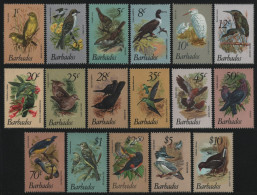 Barbados 1979 - Mi-Nr. 465-481 ** - MNH - Vögel / Birds (I) - Barbados (1966-...)