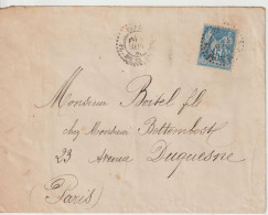 France Lettre 1882 De Paris Pl. De La Bourse Cachet D'essai Pour Paris - 1877-1920: Période Semi Moderne