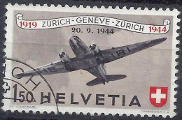 Schweiz Suisse 1944: PRO AERO Douglas DC3 Zu 40 Mi 438 Yv PA39 Mit Eck-Stempel ZÜRICH 20.IX.44 (Zu CHF 28.00) - Usati