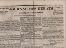 JOURNAL DES DEBATS 08 10 1833 - TURIN - BELGIQUE / HOLLANDE - MORT ROI ESPAGNE - BRESIL - COLONIE DU CAP - CRESSERON - 1800 - 1849