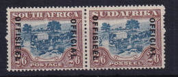 South Africa: 1930/47   Official - Ox-wagon   SG O18a    2/6d   [Wmk Upright]  MH Pair - Officials