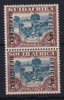 South Africa: 1930/47   Official - Ox-wagon   SG O18a    2/6d   [Wmk Upright]  MH Pair - Servizio