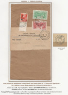 WW2 ALGERIE TàD Alger Comité Libération 1944 Journal Officiel Republique Bande Par Avion > Cayenne GUYANE France Libre - Storia Postale