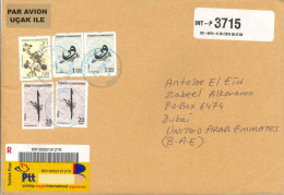 TURKEY : 2015 - REGISTERED STAMPS COVER TO DUBAI. - Lettres & Documents