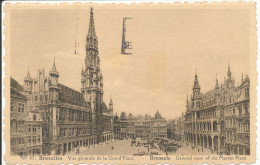 Belgium Postcard Sent To France Bruxelles 14-9-1938 General View Of The Market Place - Panoramische Zichten, Meerdere Zichten