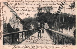 20482    PARIS   BUTTES CHAUMONT  PONT SUSPENDU    ( 2 Scans) 75 - Paris (19)