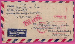 Ag1536 - VIETNAM - Postal History - Air Mail COVER To NORWAY 1985 - Viêt-Nam