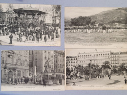 Lot De 4 Cartes De Toulon ,   Belles Cartes  , Revue, Place D'arme Pendant La Musique - Toulon