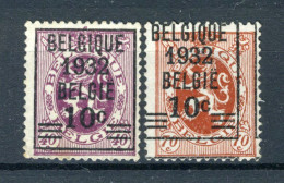(B) 333/334 (x) Zonder Gom 1932 - Heraldieke Leeuw - 6 - 1929-1937 Lion Héraldique