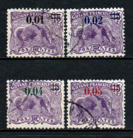 Guyane - 1922 - Tb De 1904 Surch  -  N° 91 à 94  - Oblit - Used - Oblitérés